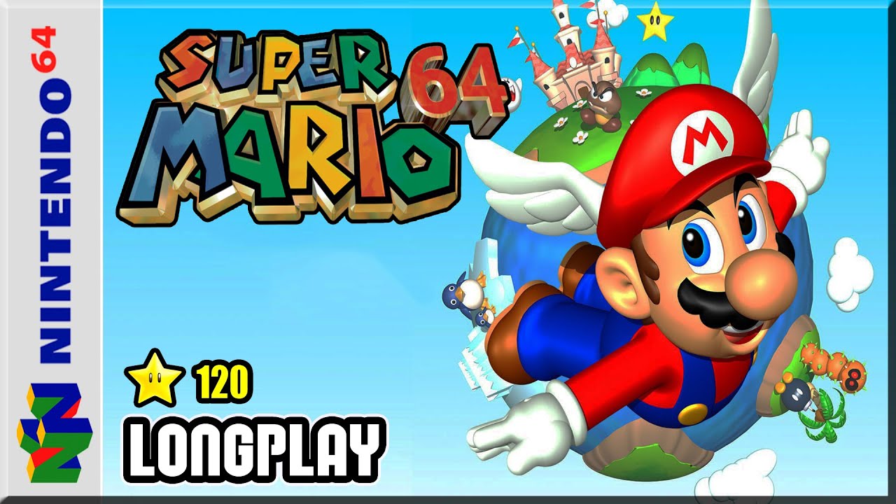 Super Mario 64 - Full Game 100% Walkthrough | Longplay - 120 Stars (N64)
