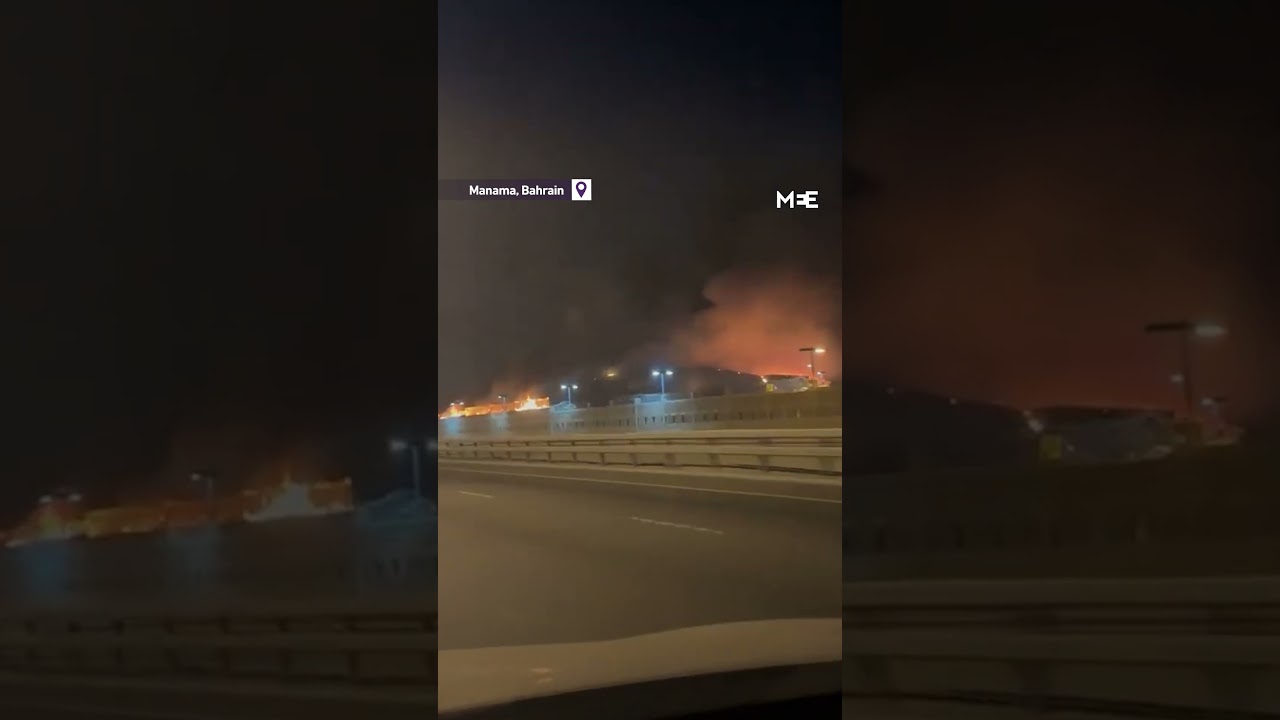 Fire burns inside US naval base in Bahrain