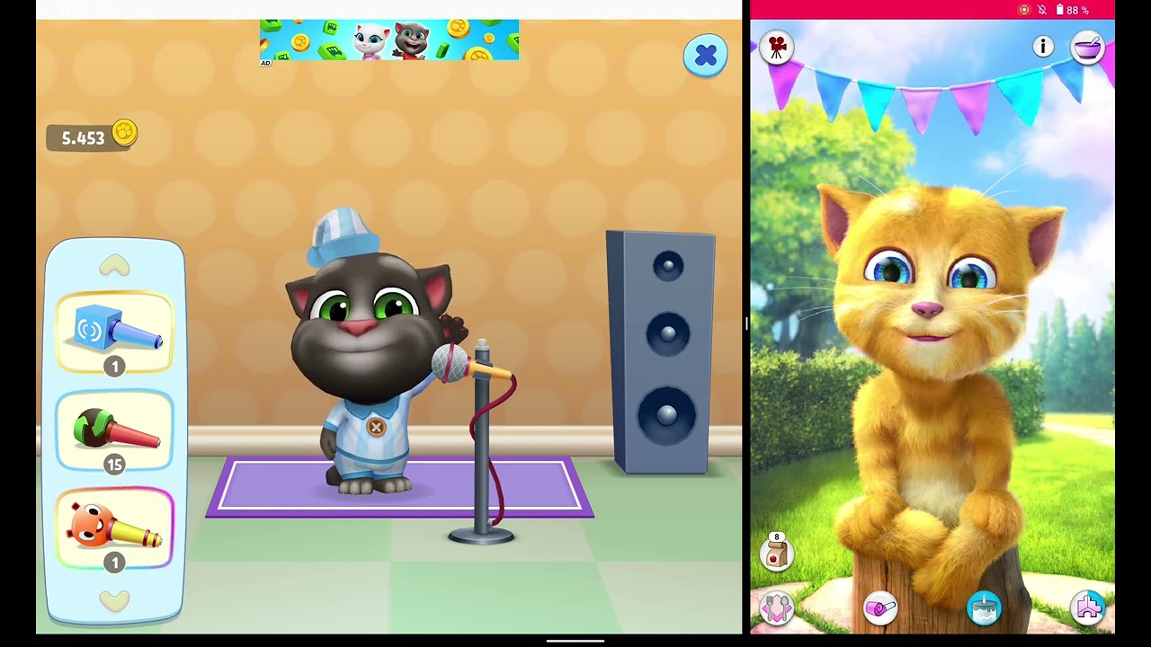 Mí Talking Tom Amigos Copiando A Talking Ginger 2
