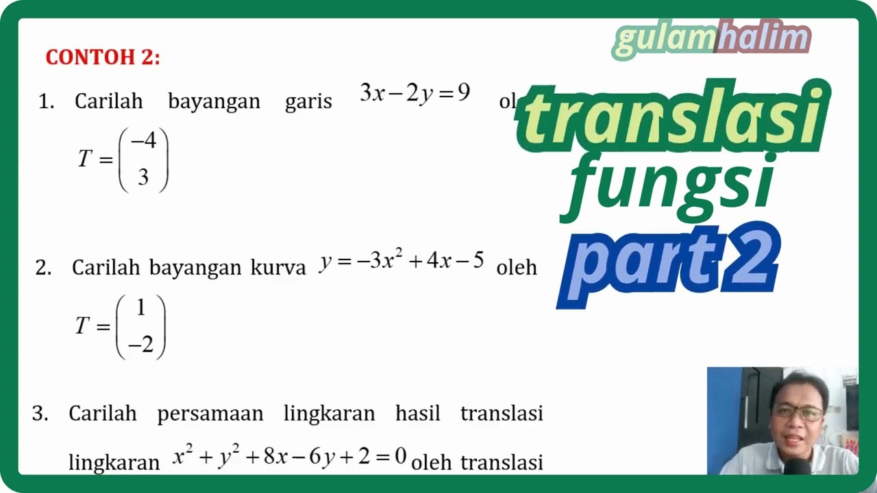 Transformasi Geometri | Translasi Fungsi | PART 1