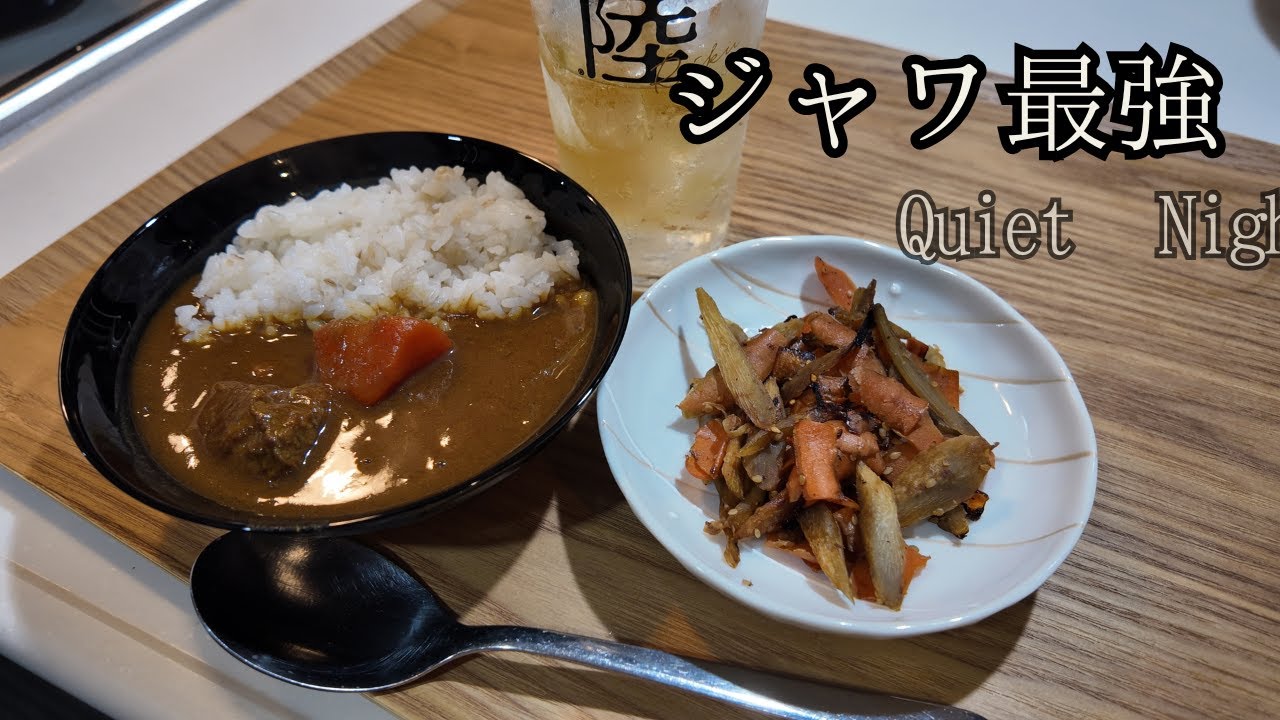 【平日晩ごはん】ジャワカレーが最強な夜｜ビーフカレーで整える【Japanese Beef Curry】Quiet Weeknight Dinner