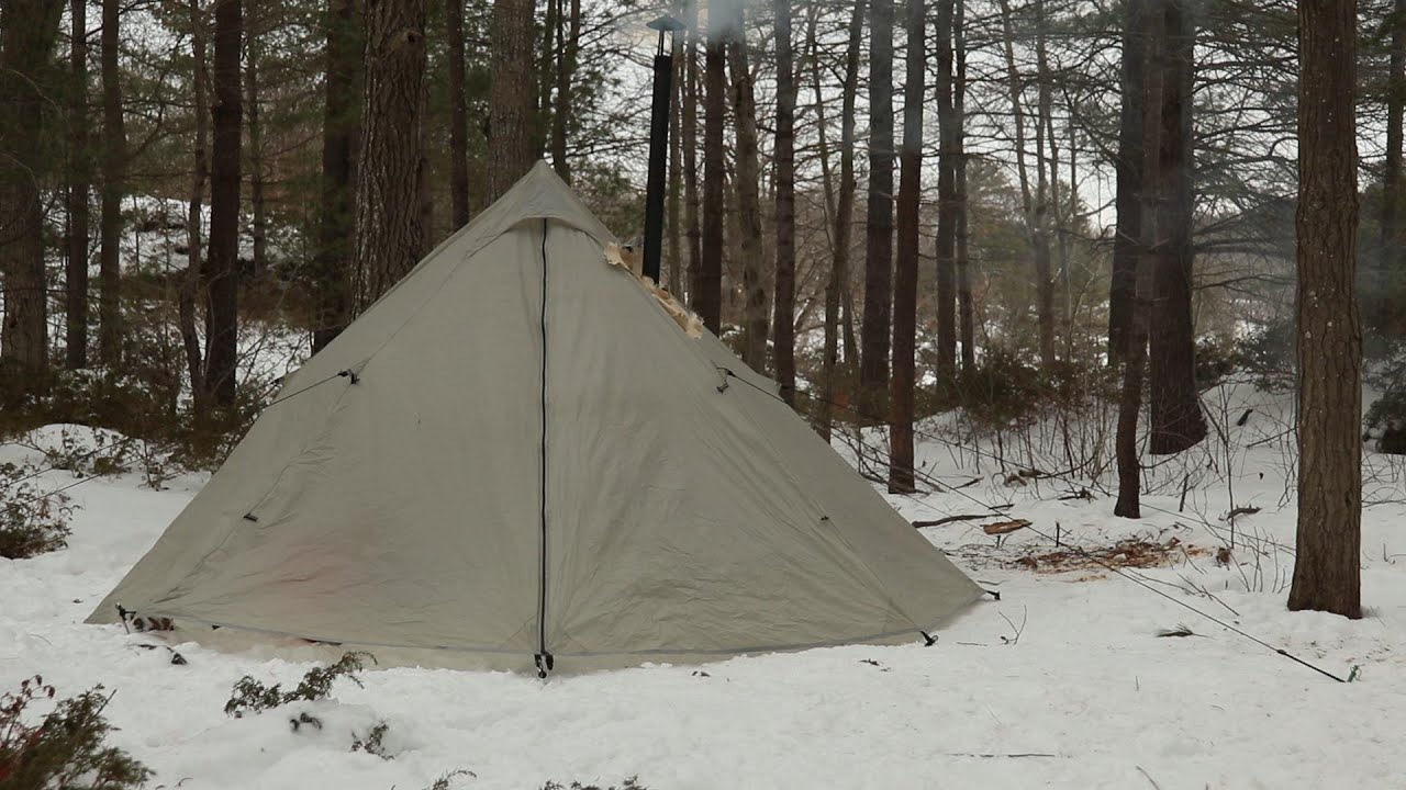Solo Winter Camping, In Hot Tent