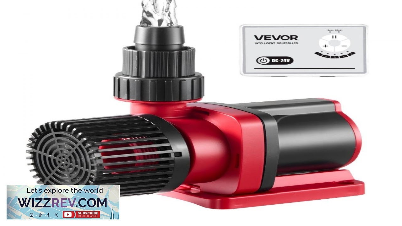 VEVOR Aquarium 24V DC Water Pump 60W 1750 GPH Marine Wavemaker Return