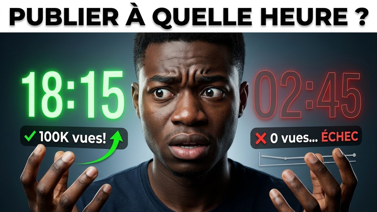 Voici &agrave; quelle heure PUBLIER tes vid&eacute;os sur YouTube
