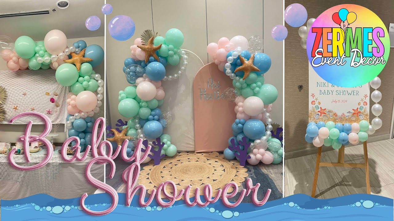 “Under the sea” theme Balloon decor | Baby shower Decor | Zermes Event Decor