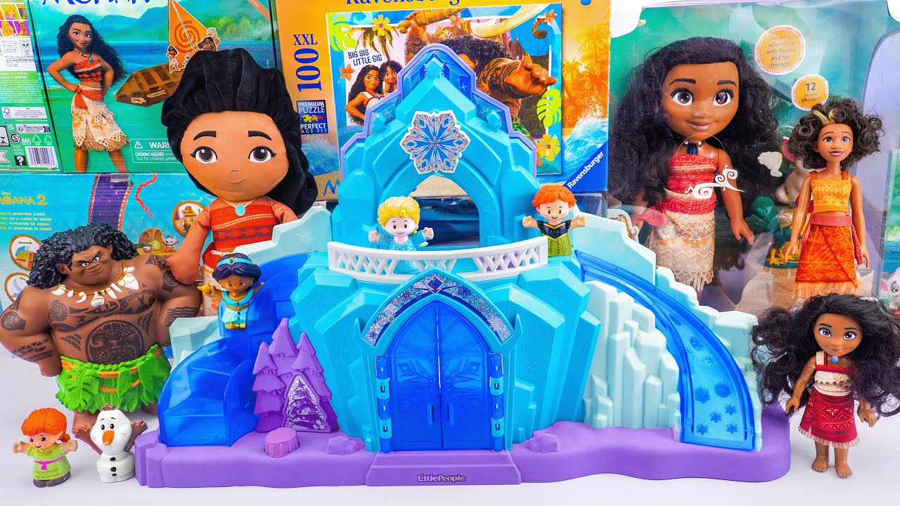 Unboxing Disney Princess Elsa and Moana Toys | Elsa's Ice Palace & Makeup Toys | Moana Magnetic Set