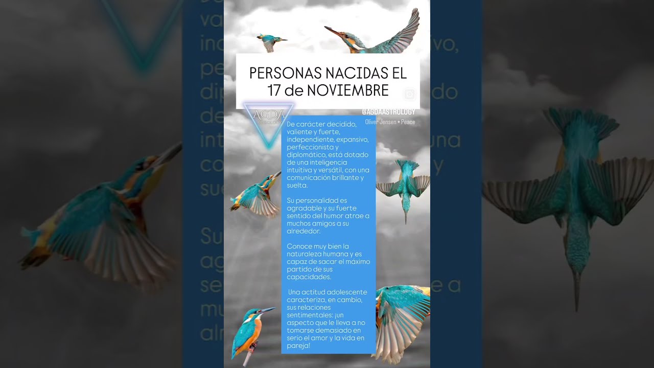PERSONAS NACIDAS EL 17 de NOVIEMBRE