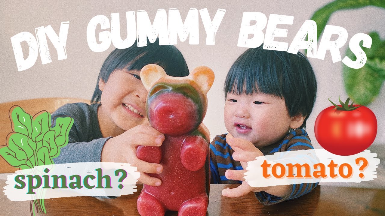 DIY GIANT GUMMY BEAR | CUTEST TODDLERS' REACTION to weird flavor gummy bears |