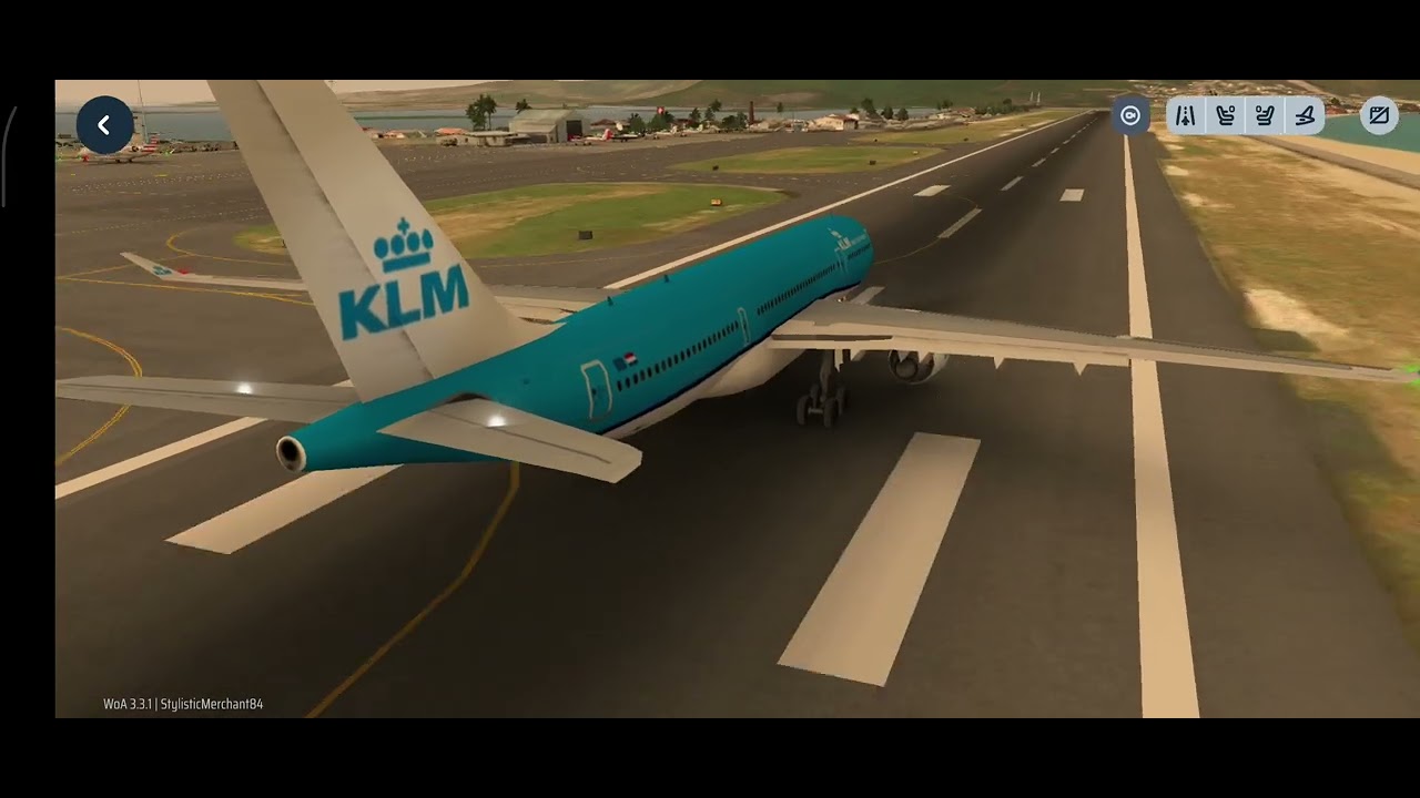 Plane klm a330 take off