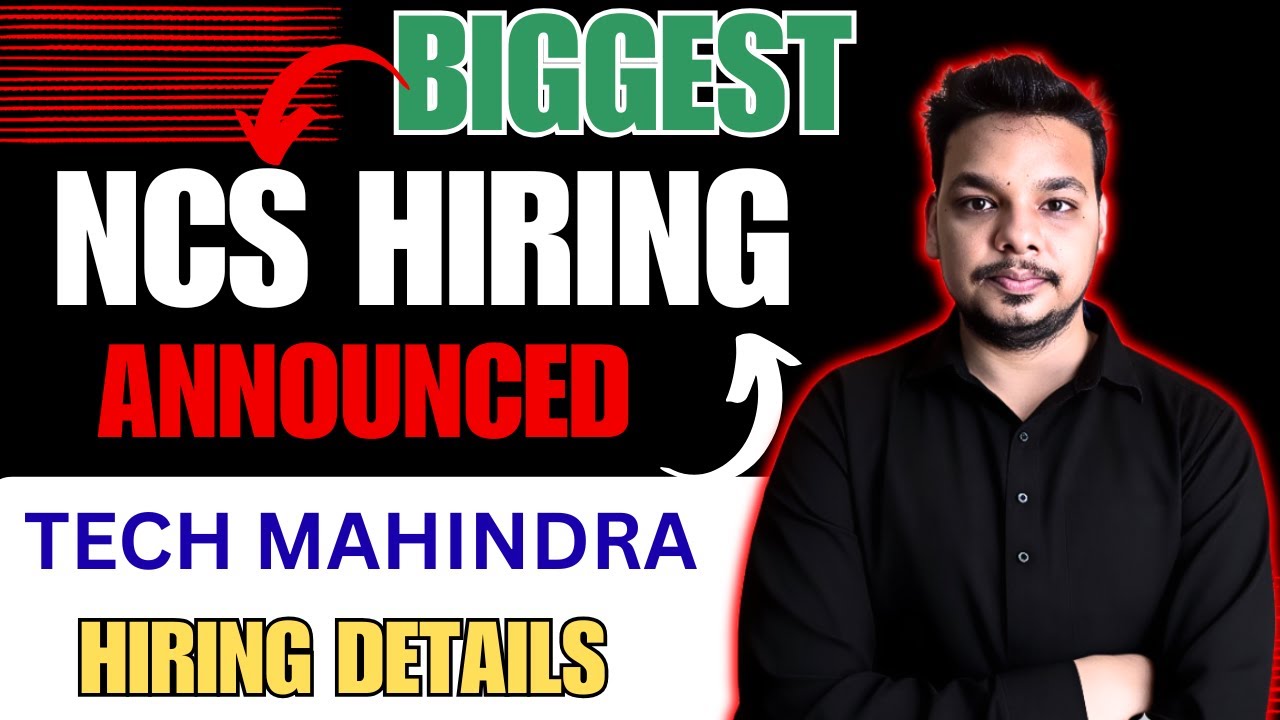 Don't Miss this Hiring From NCS | Hiring 2025/ 2024 Batch | Tech Mahindra| Off Campus Drive Freshers