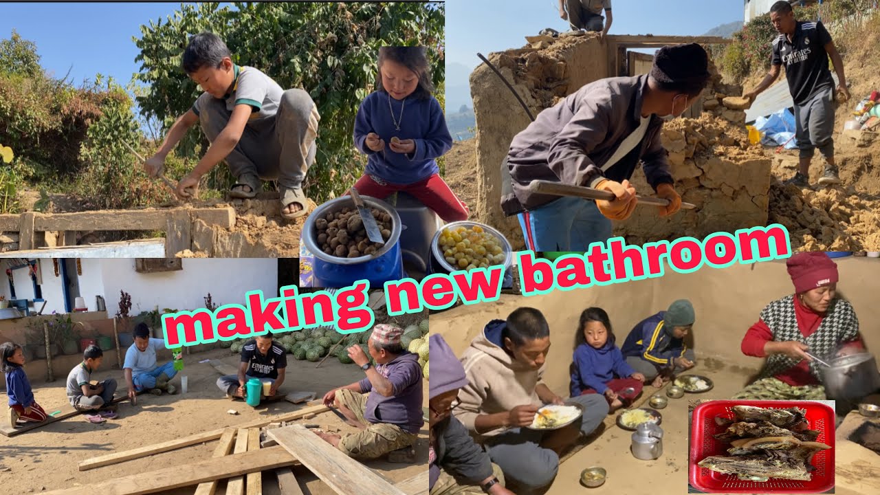 We're making new bathroom, लुकेरै नुहाउनु पर्ने रे@MilanSampangvlog 