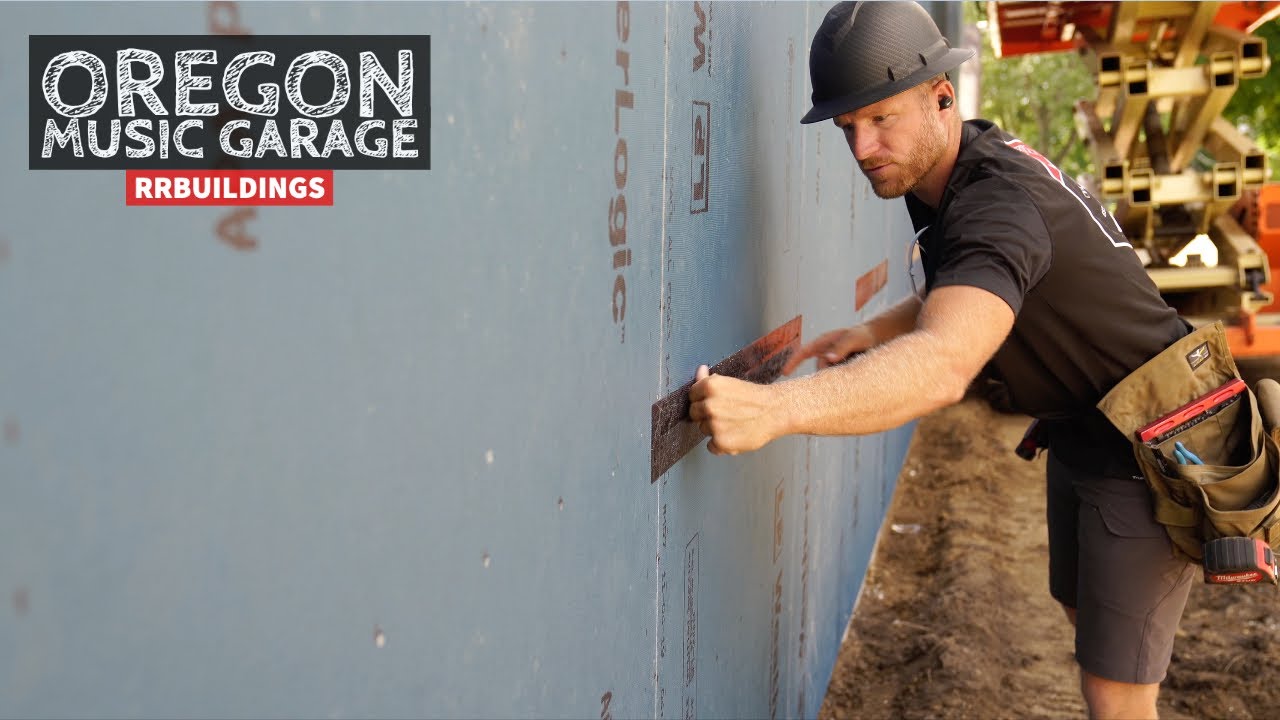 Oregon Music Garage: Installing WeatherLogic #Engineered #Sheathing