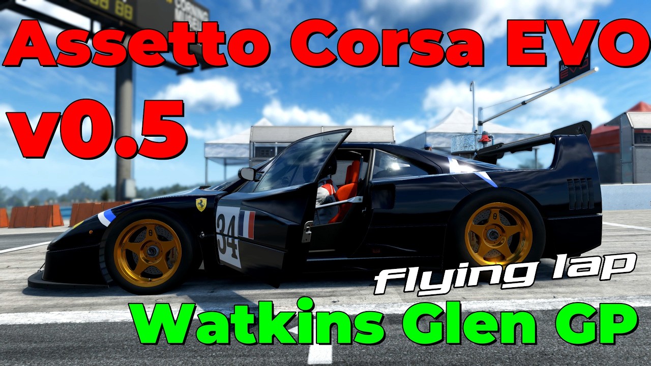 Watkins Glen - Assetto corsa Evo v0.5 - flying lap