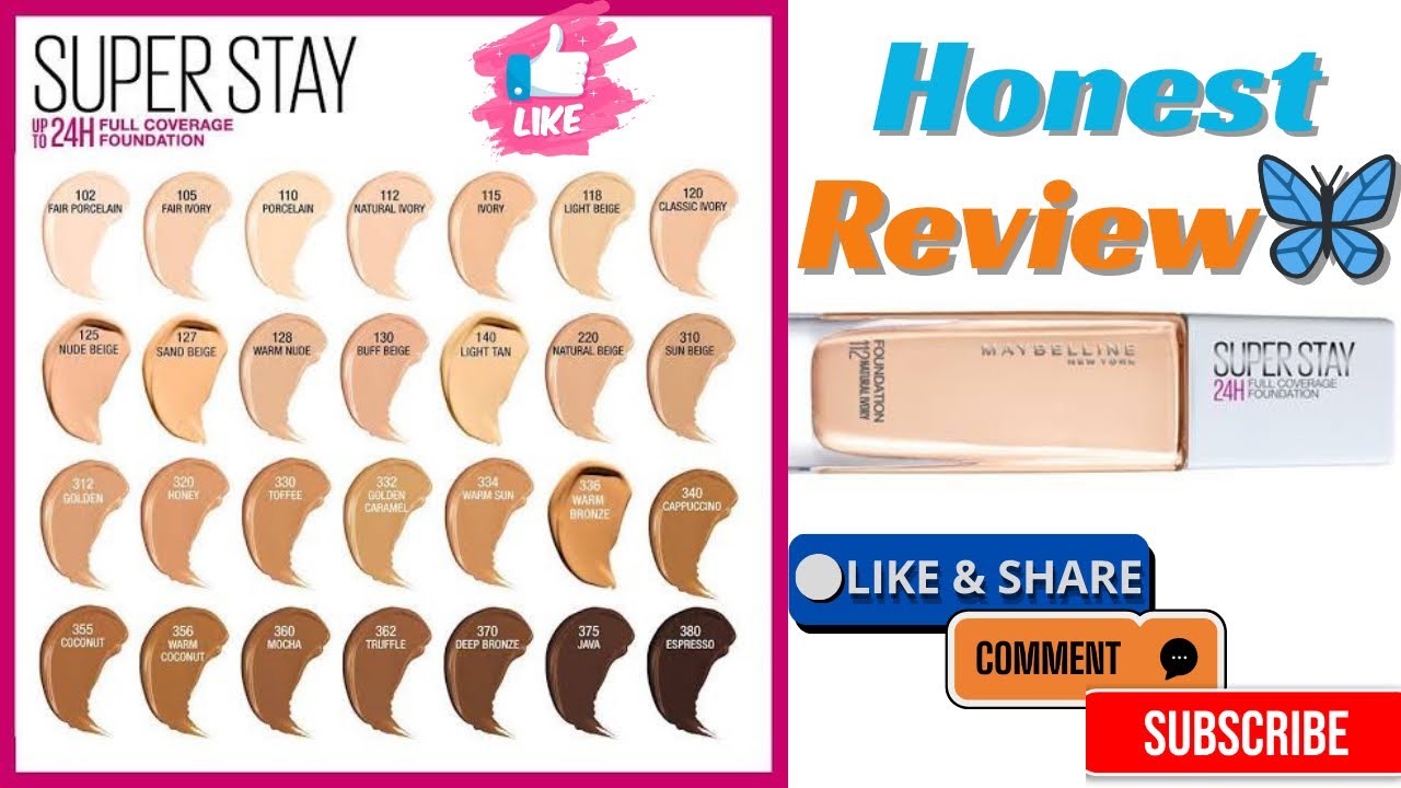 Maybelline SuperStay Foundation Review | 24H Full Coverage & Wear Test ✨Long-Lasting Matte Finish  
