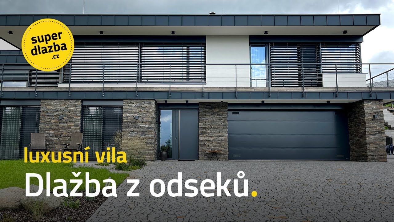 Vydláždili jsme příjezdovou cestu k moderní vile