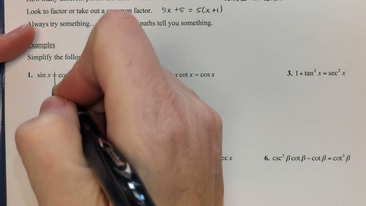 Sec. 5.1 - Verify Identities