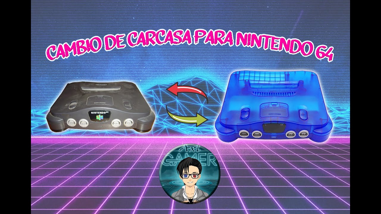 Carcasa Translucend Blue para la Nintendo 64❤️