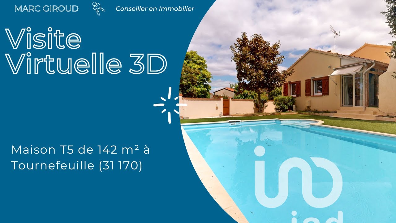 Visite Virtuelle 3D - Maison  T5 de 142 m² Tournefeuille  - Marc Giroud IMMOBILIER