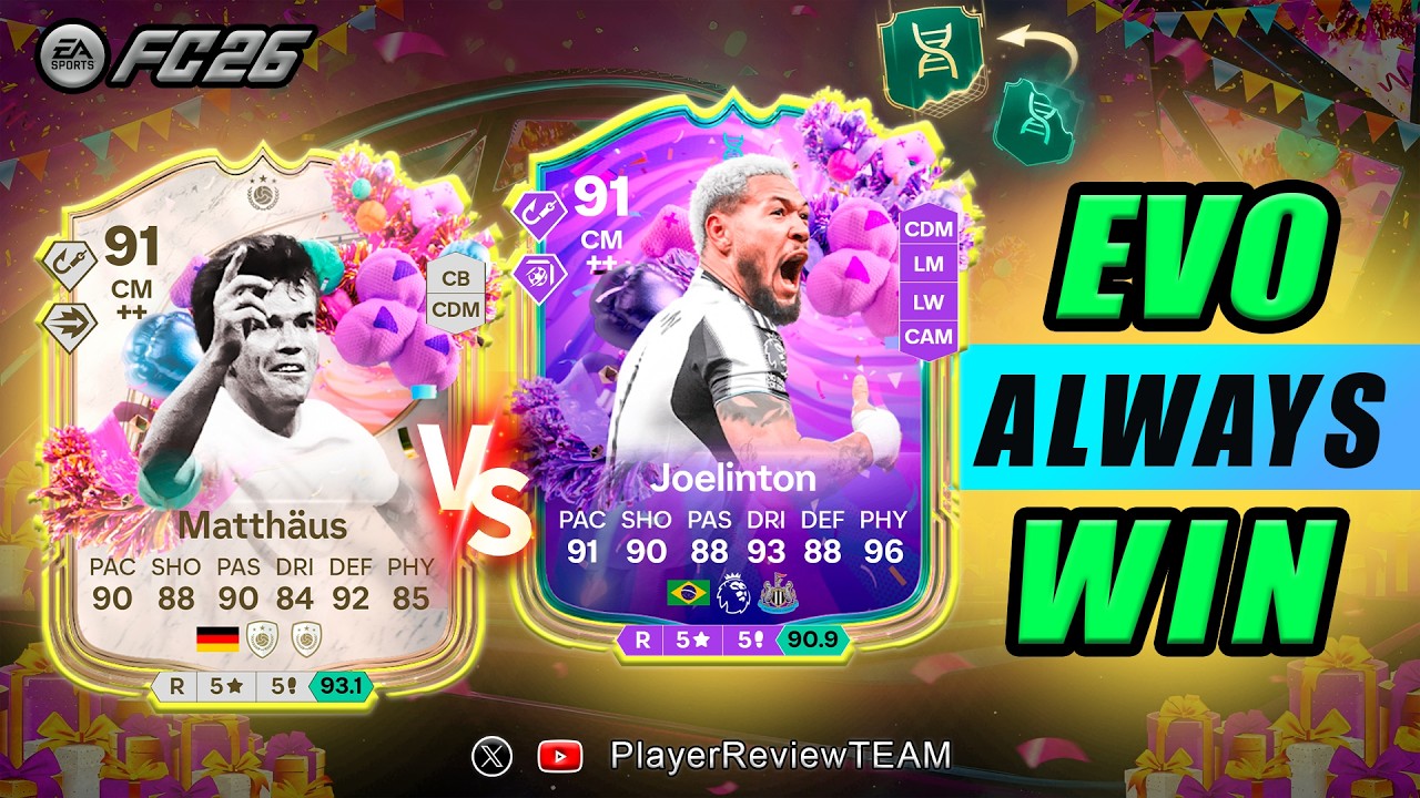 5⭐5⭐Йоэлинтон 91 EVO BONITO + 5⭐5⭐ Лотар Маттеус 91 FUT Birthday SBC | Обзор игрока FC 26