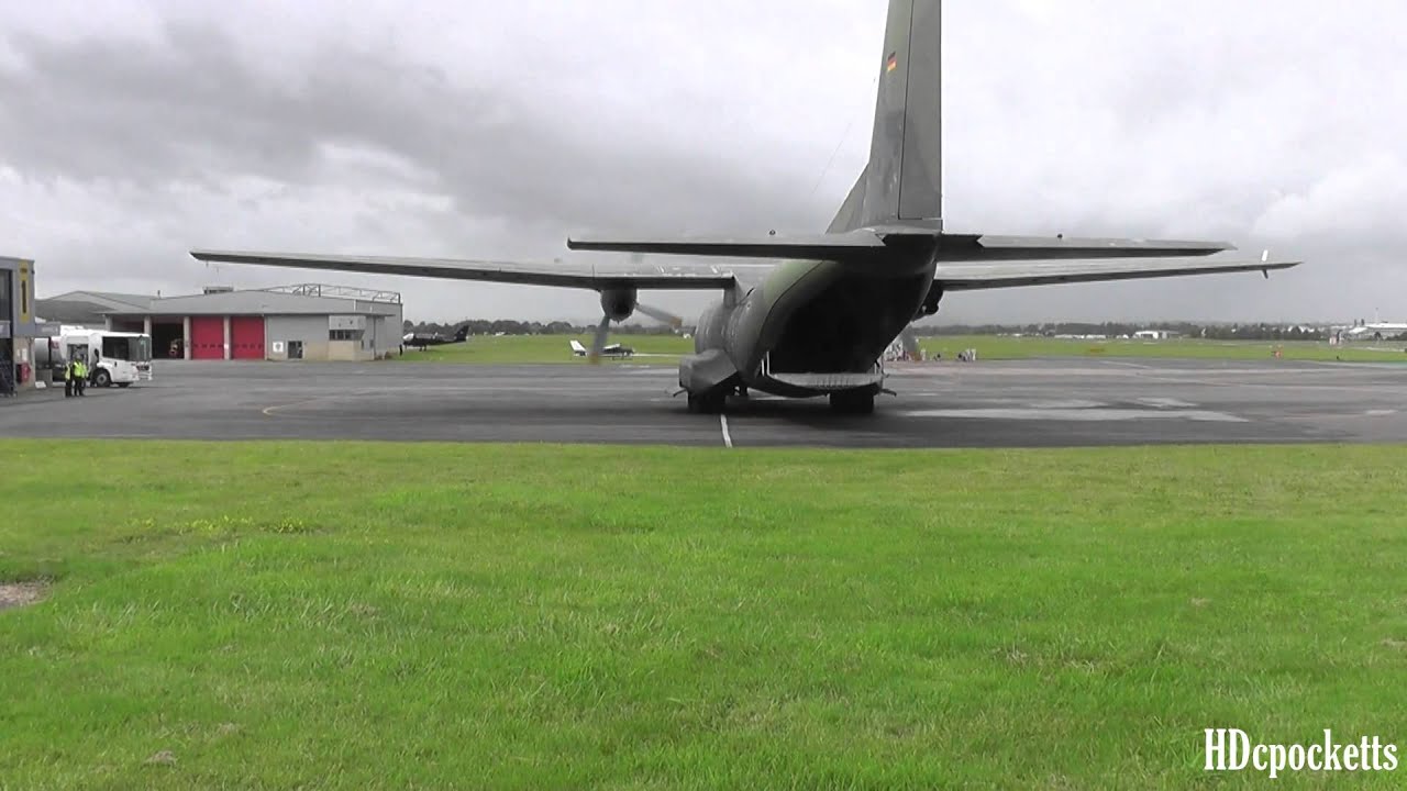 *VERY RARE* German Air force C160 - Very close Landing, Taxi and Take off - Gloucestershire Airport