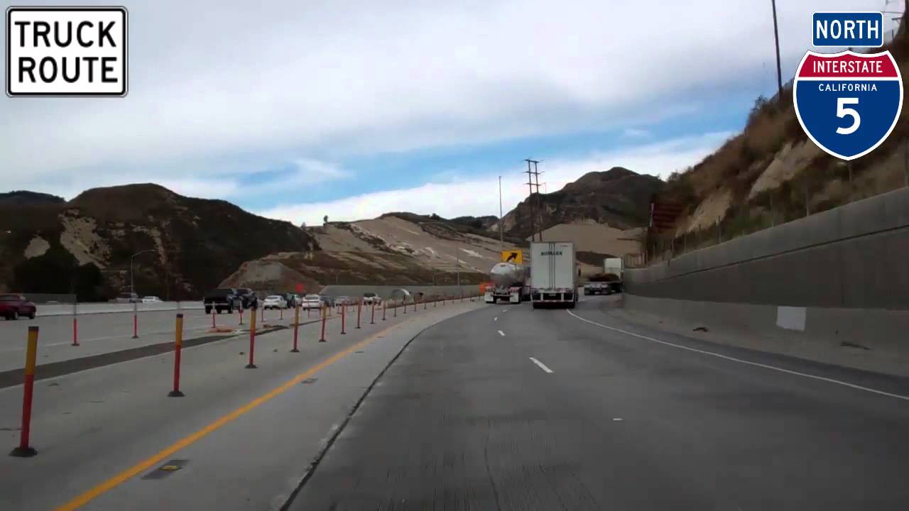 For the FreewayJim Facebook Fan Group:  I-5 North (CA) Truck Lanes thru Sylmar Interchange