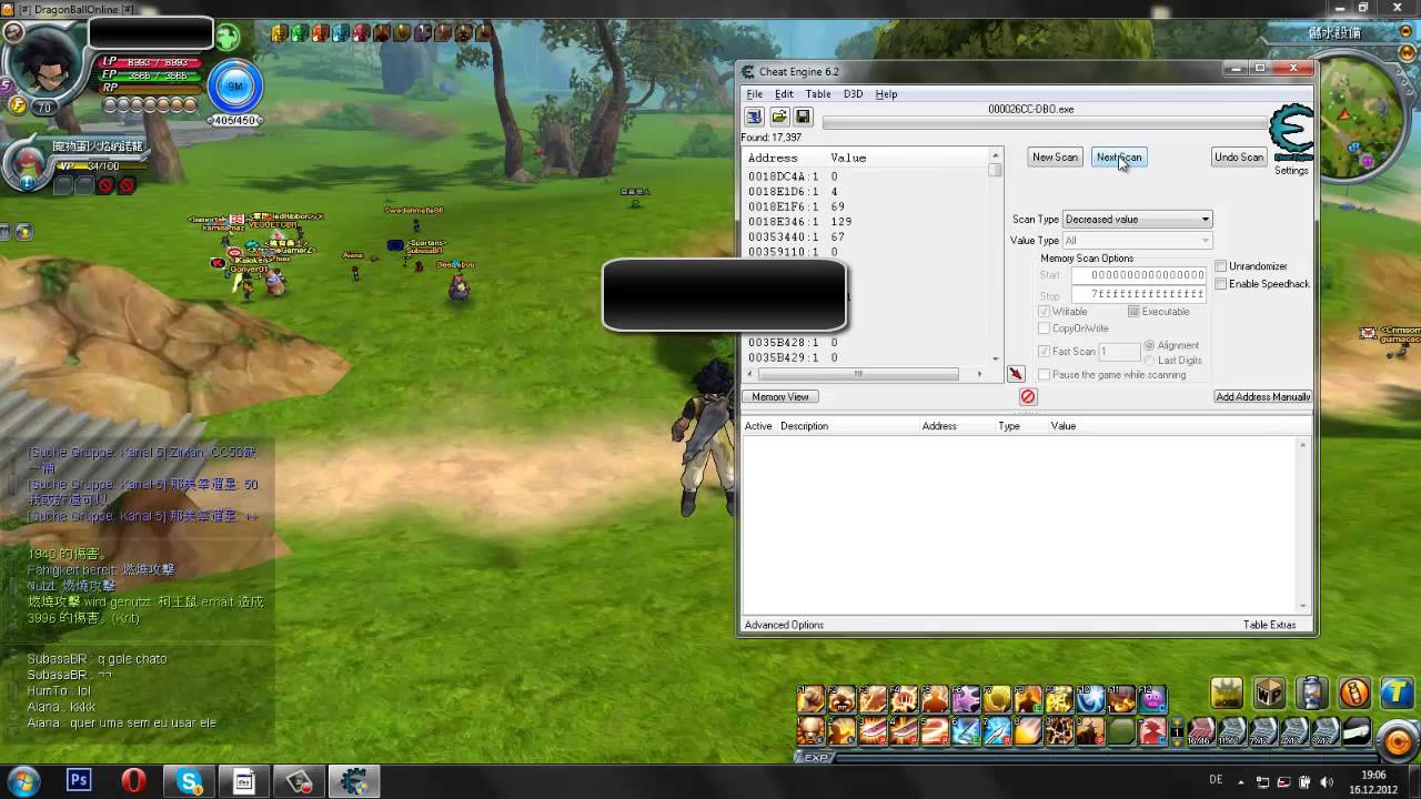 Dragonball Online nProtect GameGuard Bypass with Cheat Engine