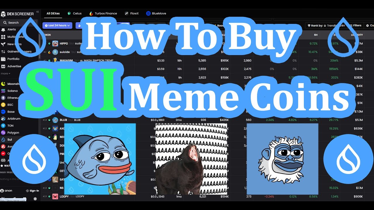 Как купить монеты Sui Meme (пошаговое руководство)