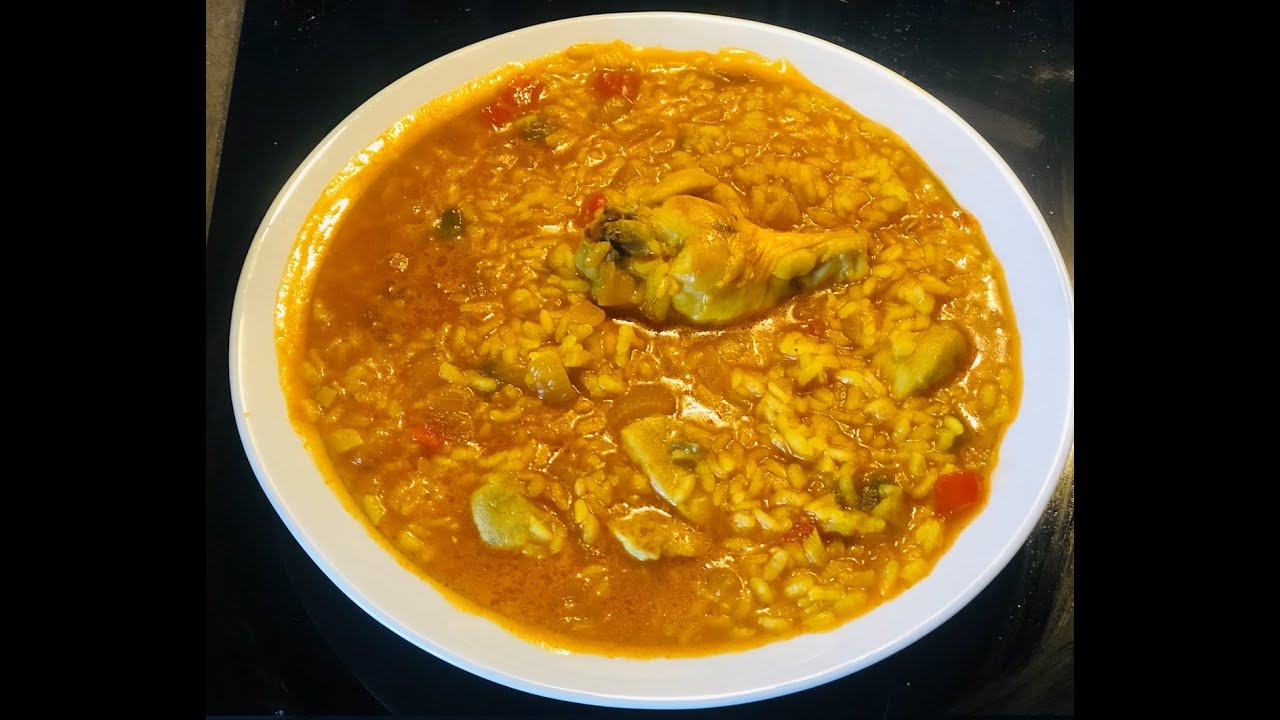 ARROZ CALDOSO - CON POLLO Y CERDO - FACIL Y RAPIDO DE HACER - 🥘