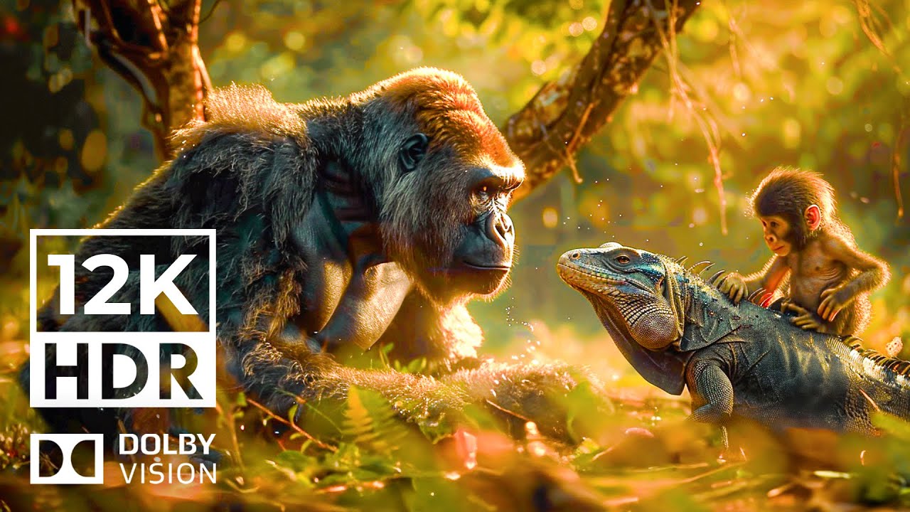 CHARMING ANIMALS 12K HDR Dolby Vision | with cinematic sound (Colorful Animal Life)