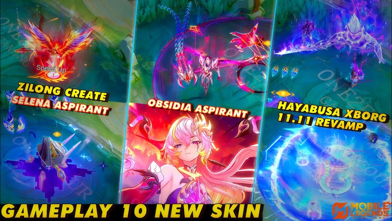 8K GAMEPLAY 10 NEW SKIN | OBSIDIA SELENA ASPIRANT | HAYABUSA X BORG 11.11 REVAMP | BRUNO CC & MORE