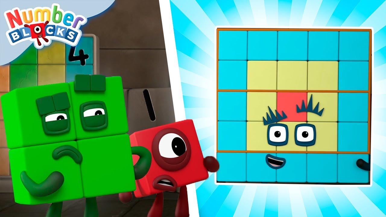 🗺️ We're going on a Square Hunt! 🟩 | Counting for Kids | 12345 | @Numberblocks