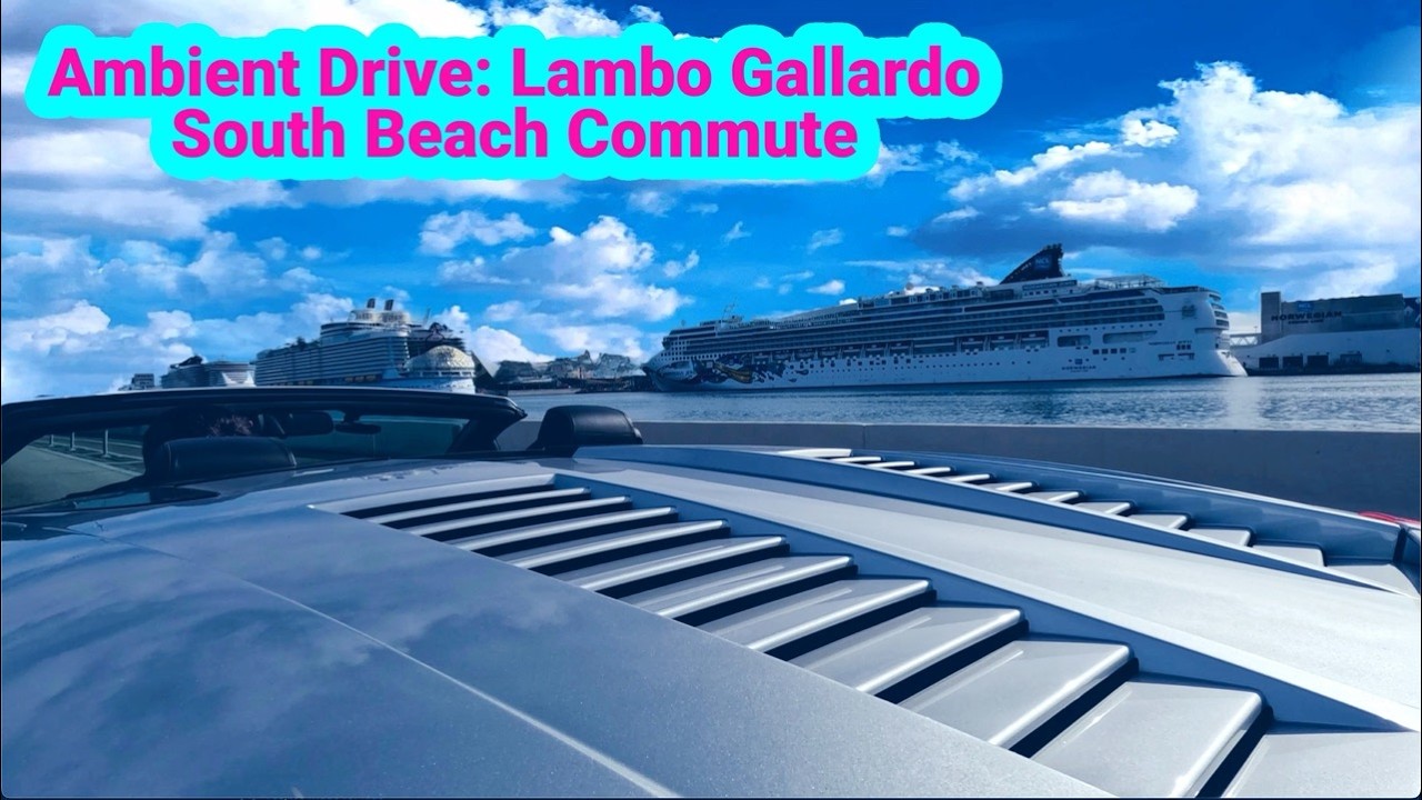 Lofi Drive: Lamborghini Gallardo in Miami (Relaxing Ambience)