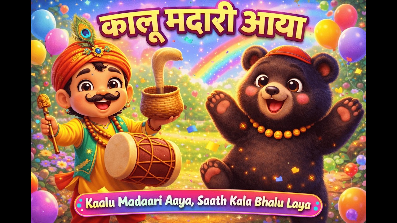 Kids Hindi Rhyme | Kalu Madari | Hindi Balgeet | कालू मदारी | Little learners world| Hindi Nursery