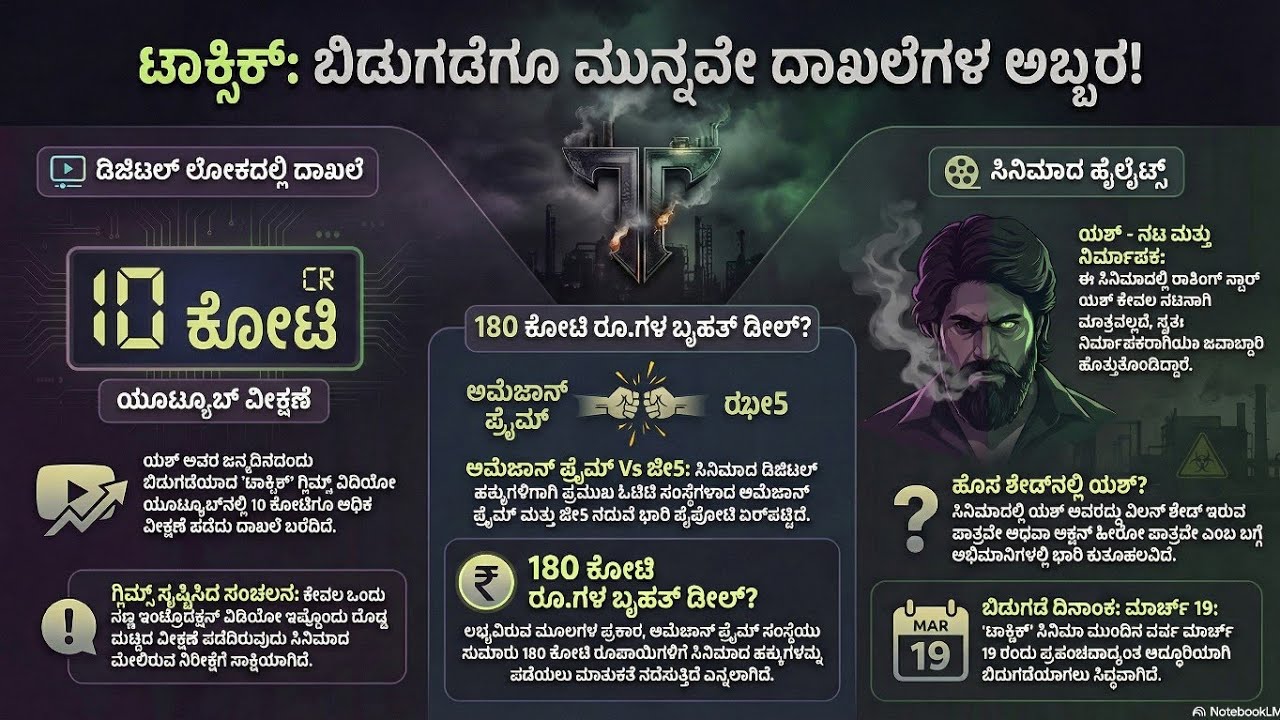 Toxic kannada movie update.|| Biggest blast on 19th March ||