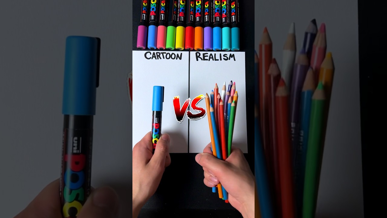 Drawing, But Cartoon VS Realism&hellip; (#shorts)