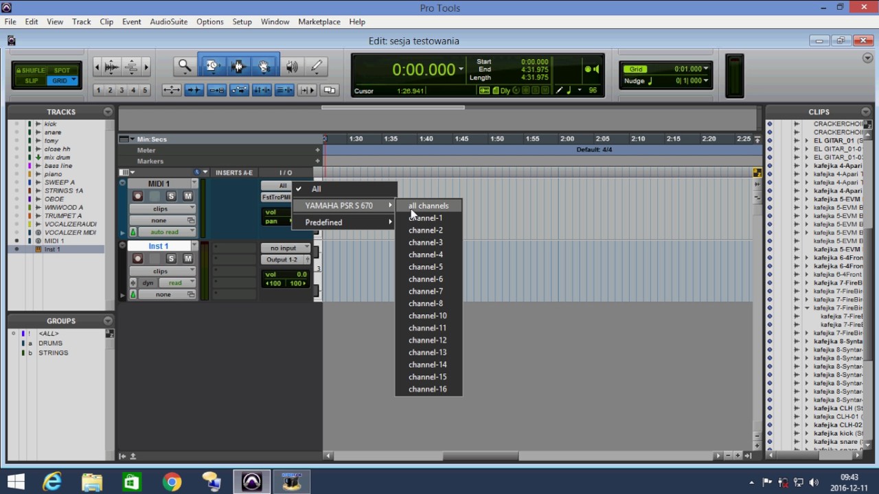 MIDI SETUP IN PRO TOOLS WINDOWS EN