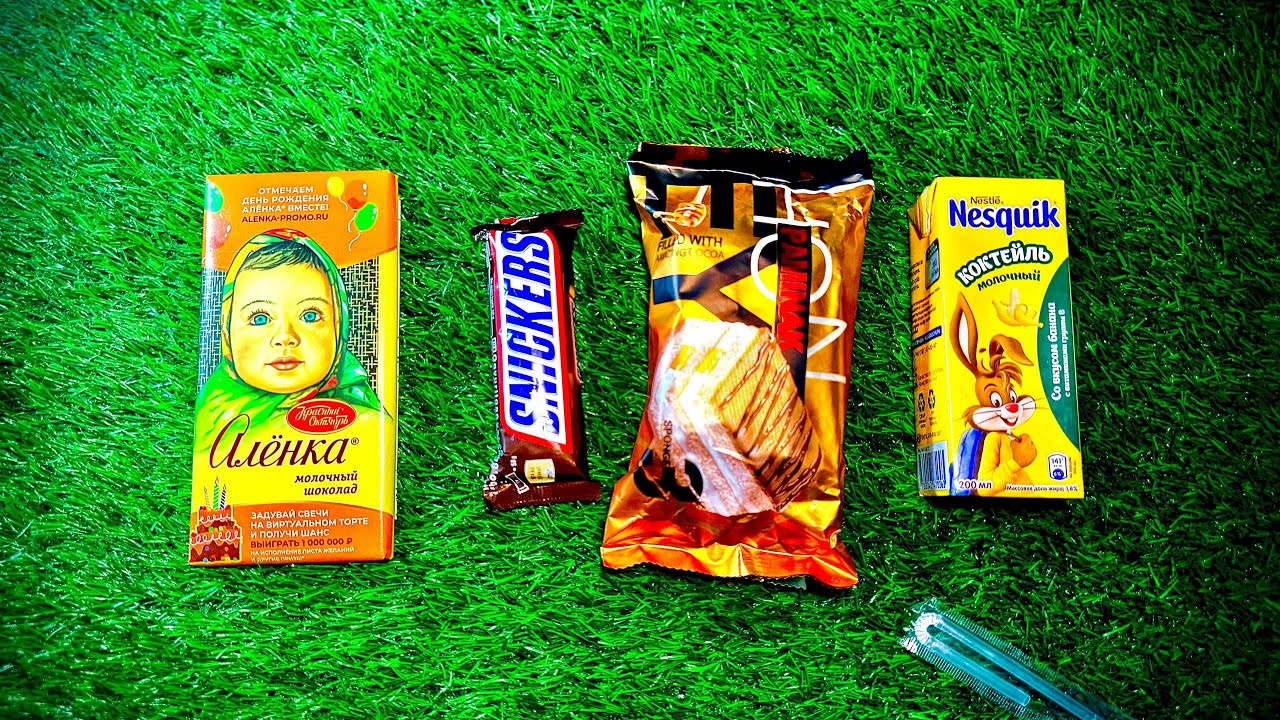 ASMR Chocolate Crunch  Snickers, Choco Pie, Alenka, Toni, Nesquik Sounds