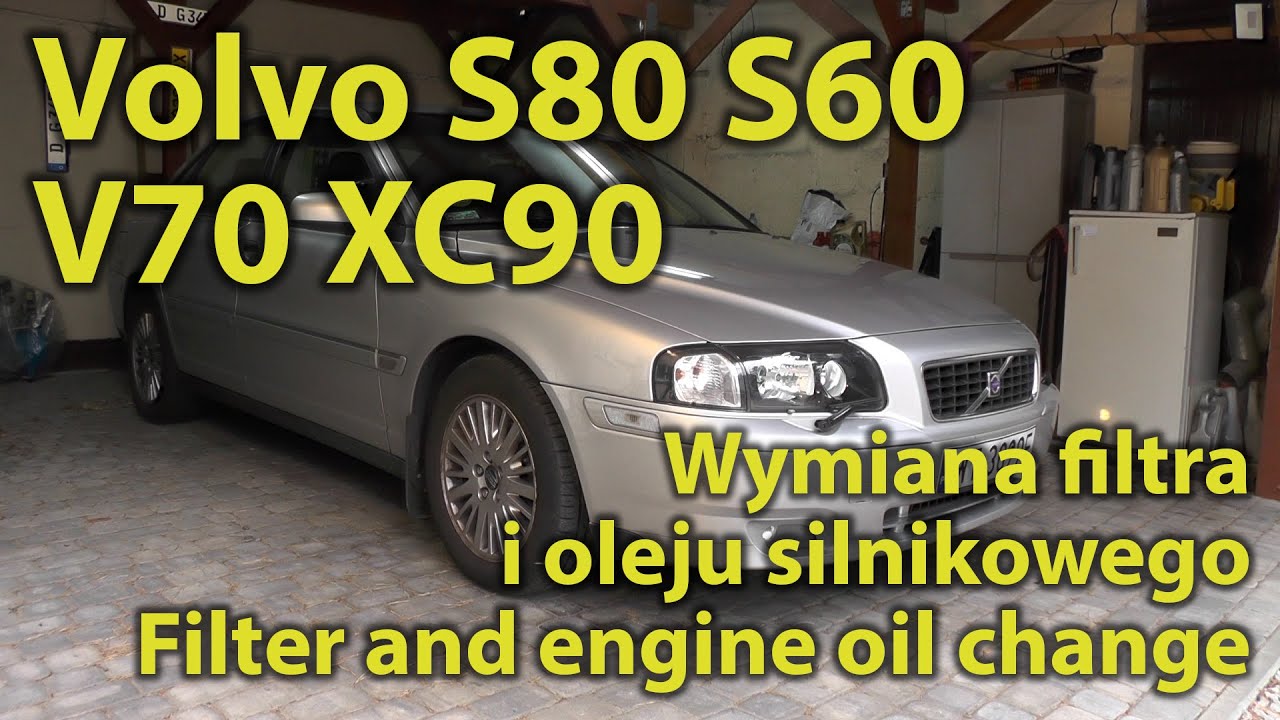 Volvo S80 Filter and engine oil change Wymiana filtra i oleju w silniku