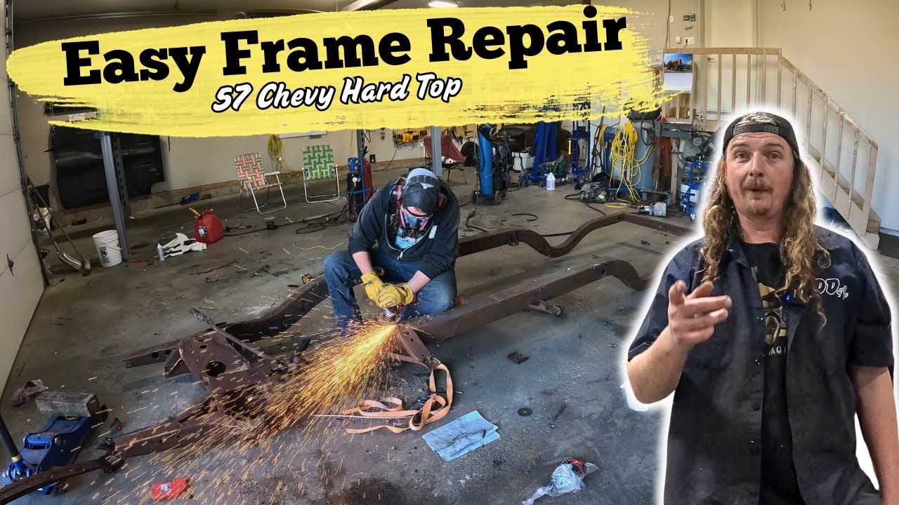 BACK TO BASICS- Hot Rod Chassis Swap Preparation. 57 Chevy Frame Gets Full Service Treatment.