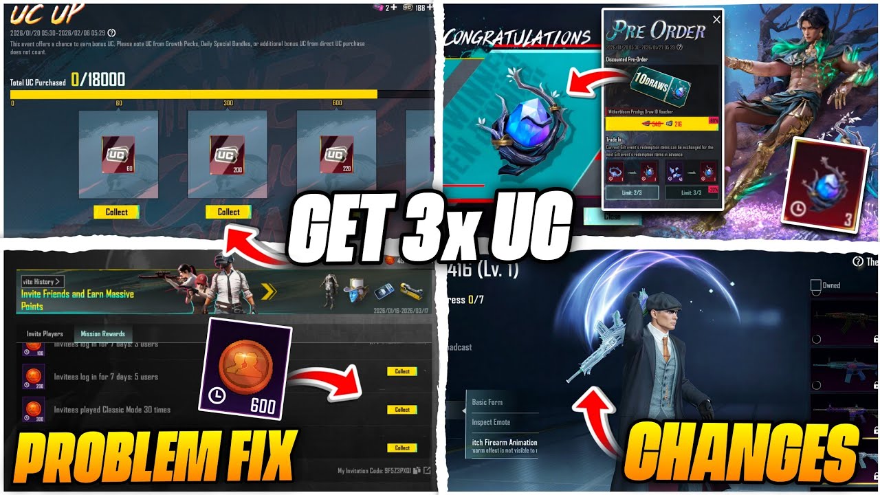 😱 BGMI NEW UC UP EVENT / 4.2 FIRST ULTIMATE PRE ORDER / M416 GLACIER CHANGES