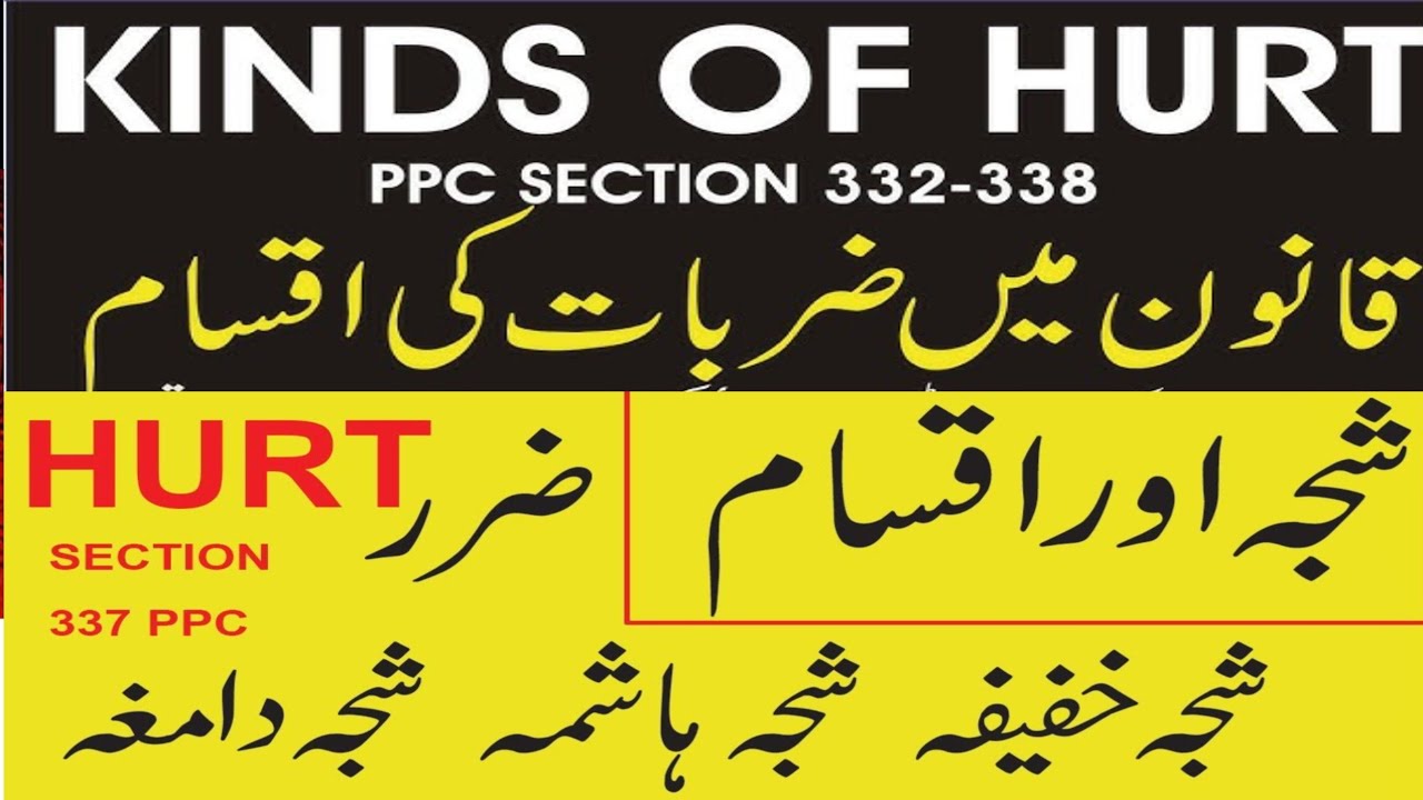 Hurts & Its Kinds I Shajjah I Jurh I other Kinds of hurt I Sec 332 to 338 of PPC I LAW GAT JUNE 2024