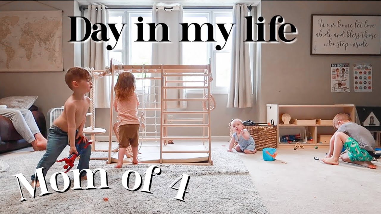DAY IN THE LIFE OF A STAY AT HOME MOM OF 4 | BUSY DAY WITH AN INFANT, PRESCHOOLER, AND TWO TODDLERS