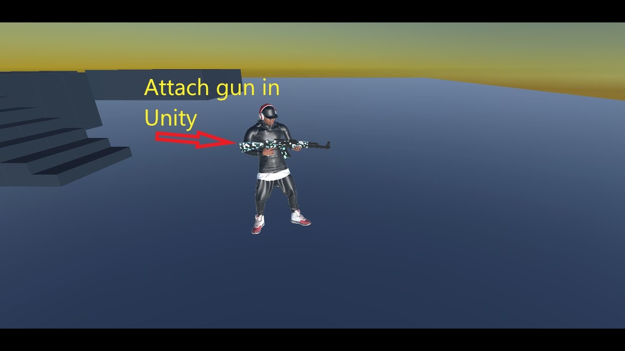 How to attach Weapon to the player. Unity 3d. Third Shooting in unity.