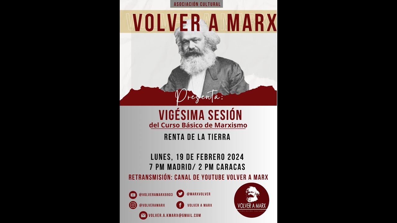 Curso básico de marxismo. Sesión 20. La renta de la tierra