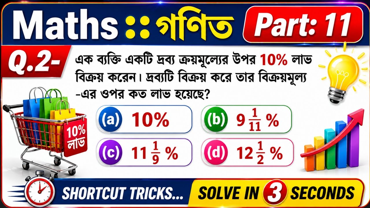 Profit & Loss Math Short Tricks in Bengali for WBP MAIN, NTPC, SSC & all exams (Part-11)