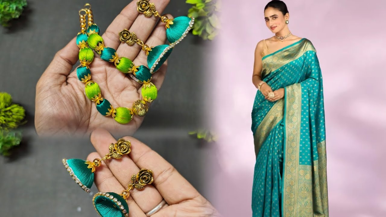 Silk thread jewelry tutorial.. #viral #diy #youtubeshorts #bangles #viralvideo #youtube #reels #yt 