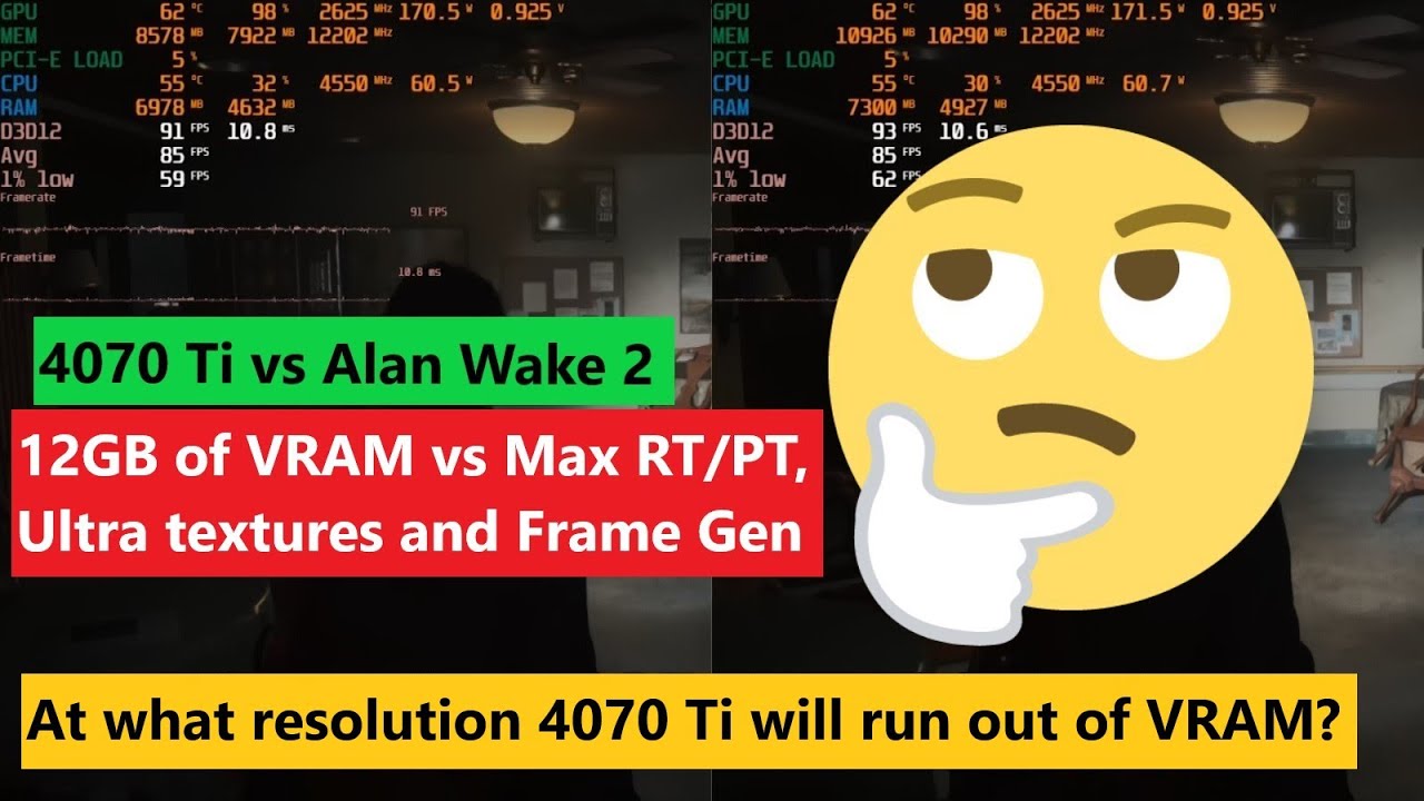 4070 Ti vs Alan Wake 2. Are 12GB of VRAM enough for this game? At what res will it limit this GPU?