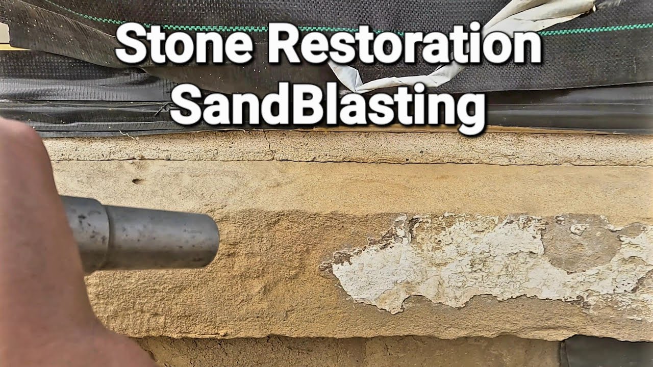 Stone Restoration SandBlasting paint removal Restore