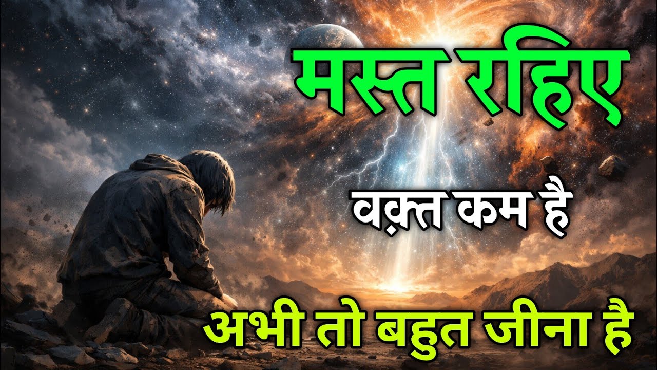 मस्त रहो ! वक्त कम है, जीना बहुत है। #SpiritualGrowth, #universemessage