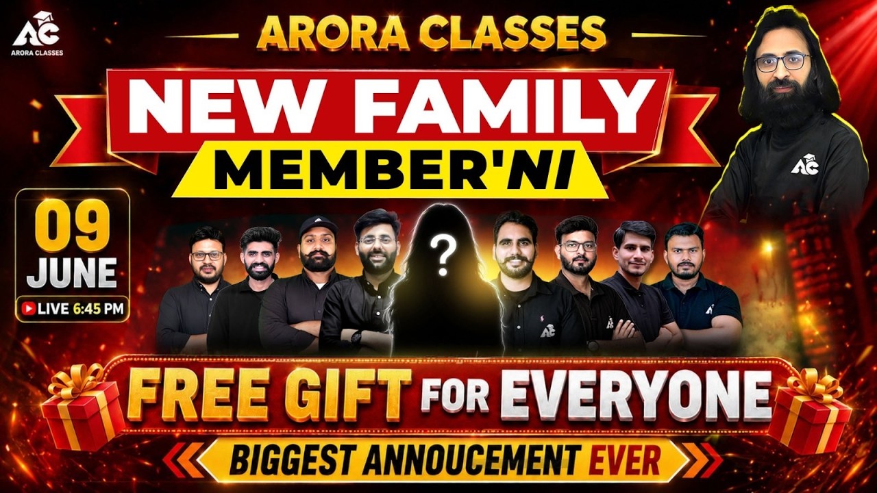Arora Classes New Family Member Revealed | Biggest Announcement Ever